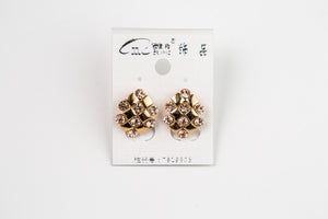 Crystal gold plated earrings