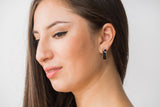 Black and gold glamorous earrings
